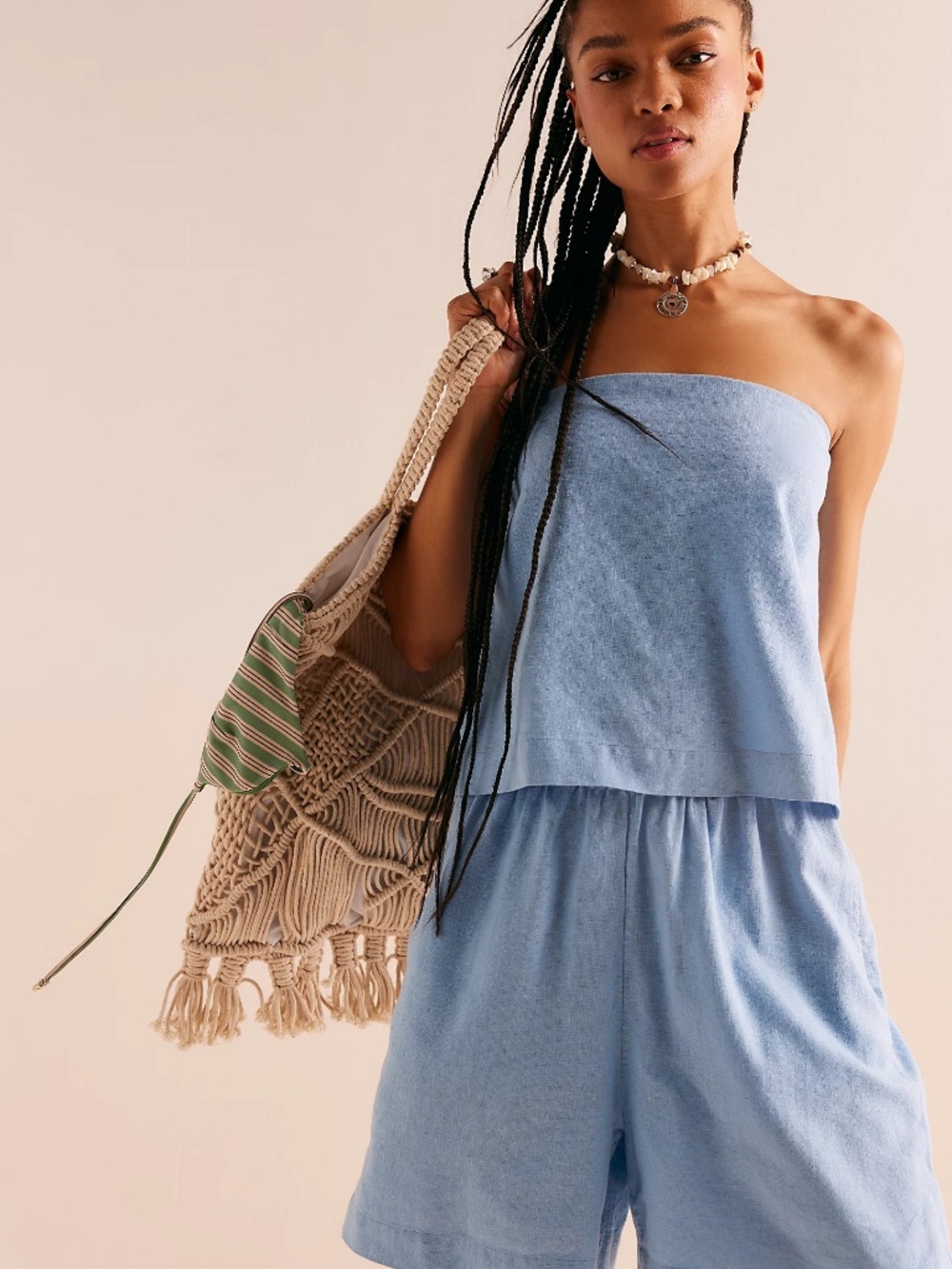 Free People Gotta Have It Cotton-Linen Set